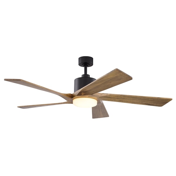 Vaxcel Wedgewood Black Indoor-Outdoor 60-in. DC Ceiling Fan LED Included Light Kit and Remote F0120 - main